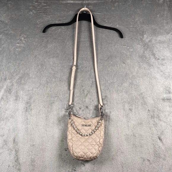 MZ WALLACE Crosby Go Quilted Crossbody Bag In Mushroom Silver Removable Straps - Picture 2 of 16